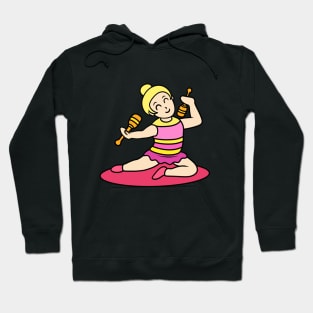 Chibi girl gymnastic with clubs Hoodie